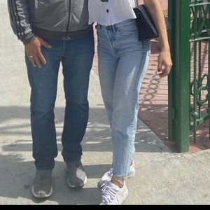 Zara High Rise Light Washed Jeans